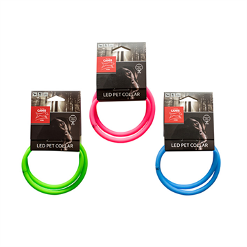 Active Canis USB LED collar, halsbånd til hund med lys, grøn