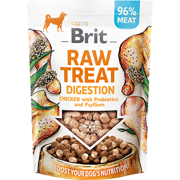 Brit Raw Treat Digestion, kylling med probiotika og psyllium, 40 gr.