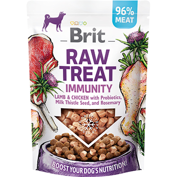 Brit Raw Treat Immunity, lam og kylling med probiotika, marietidsel og rosmarin, 40 gr.