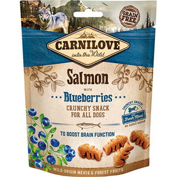 Carnilove Crunchy Snack Laks & Blåbær, 200 gr.