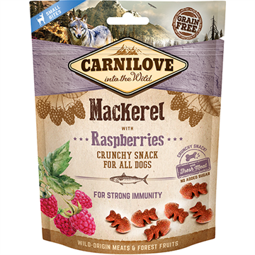 Carnilove Crunchy Snack Makrel & Hindbær, 200 gr.