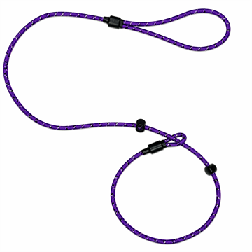 Dog & Field Pro Trialler Slip Lead med dobbelt stop, lilla, 1,2 m.