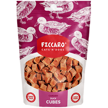 Ficcaro Duck Cubes, hundegodbid med and, 100 g.