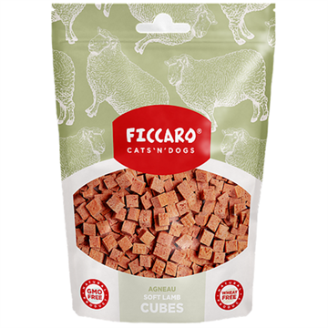 Ficcaro Soft Lamb Cubes, hundegodbid med lam, 100 g.