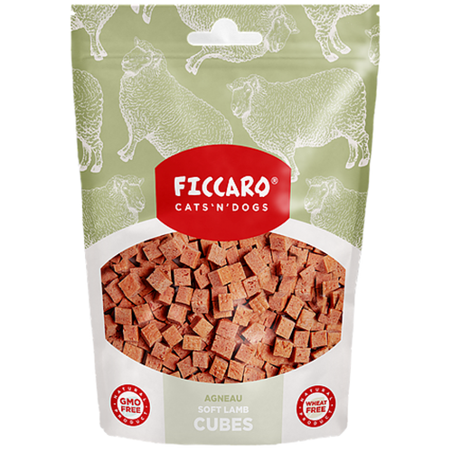 Ficcaro Soft Lamb Cubes, hundegodbid med lam, 100 g.