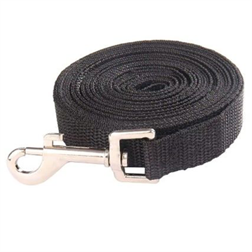 Hundetræningsline, 5 m., sort