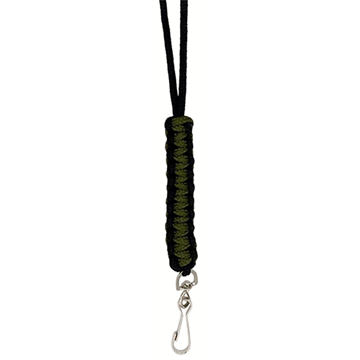 Cobra flettet fløjtesnor, oliven/sort