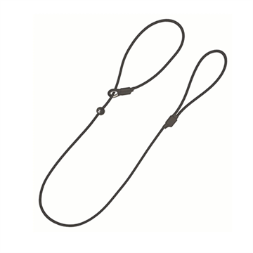 Proff retrieverline, sort, 5 mm, 1,2 m.