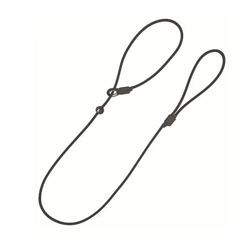 Proff retrieverline, sort, 5 mm, 1,2 m.