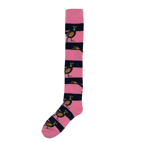 ShuttleSocks Welly Socks med fasan, Pink/Navy