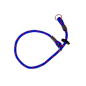Slip collar, hundehalsbånd, blå/rød