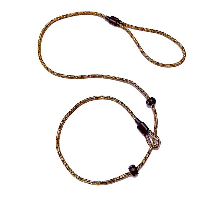 Dog & Field Pro Trialler Slip Lead med dobbelt stop, brun, 1,2 m.