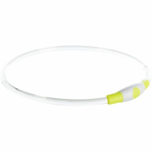 Trixie Flash light ring, halsbånd med lys, L-XL: 65 cm/ø8 mm, grøn